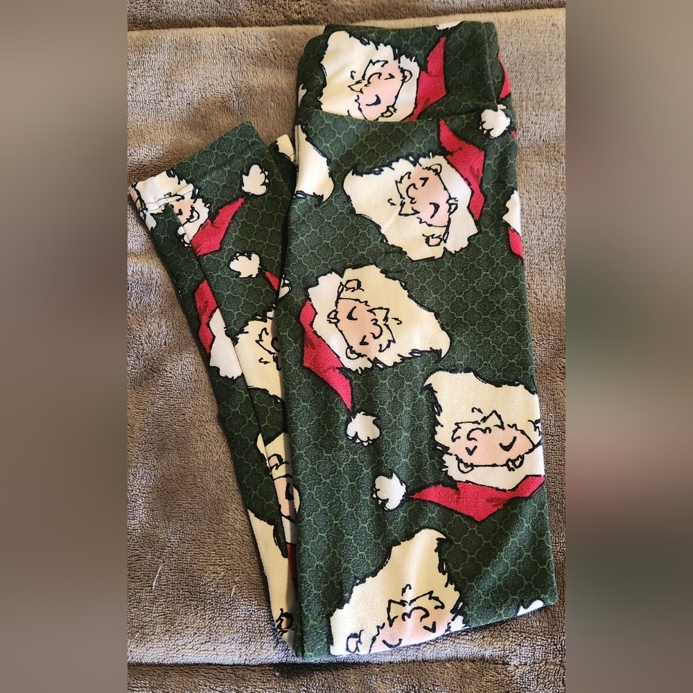 Kids S/M Lularoe Santa Leggings